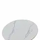Tραπέζι Balou pakoworld sintered stone σε λευκή απόχρωση με όψη μαρμάρου-βάση λευκό μέταλλο Φ120x73εκ