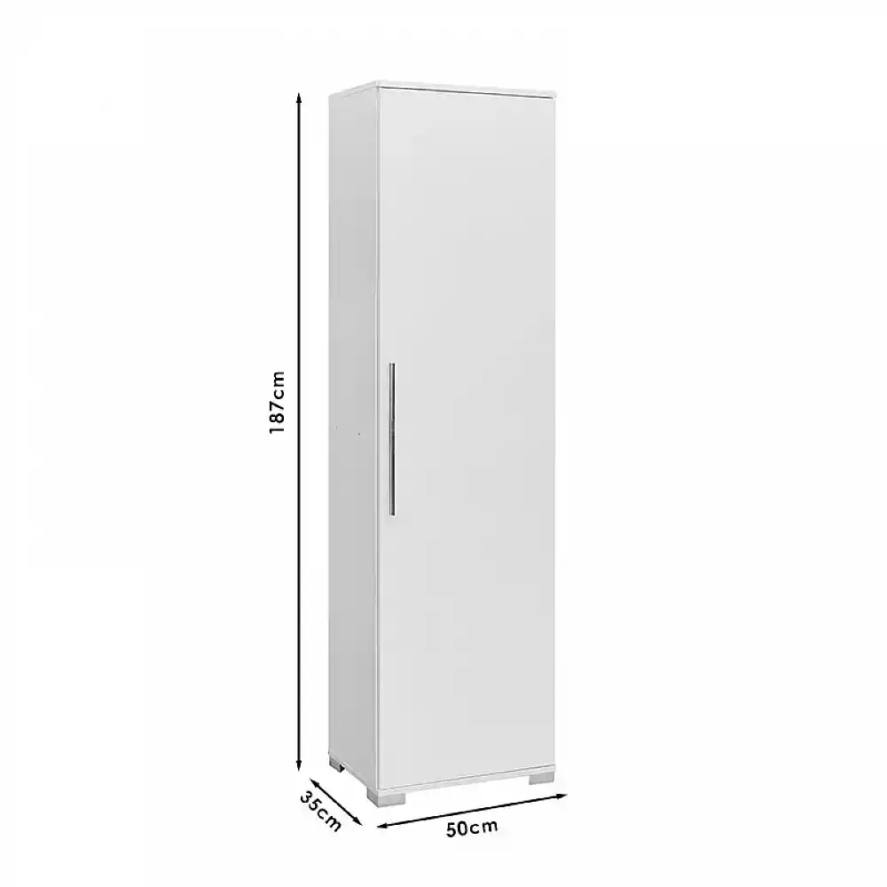 Στήλη Diamond1 pakoworld λευκό gloss 50x35x187εκ