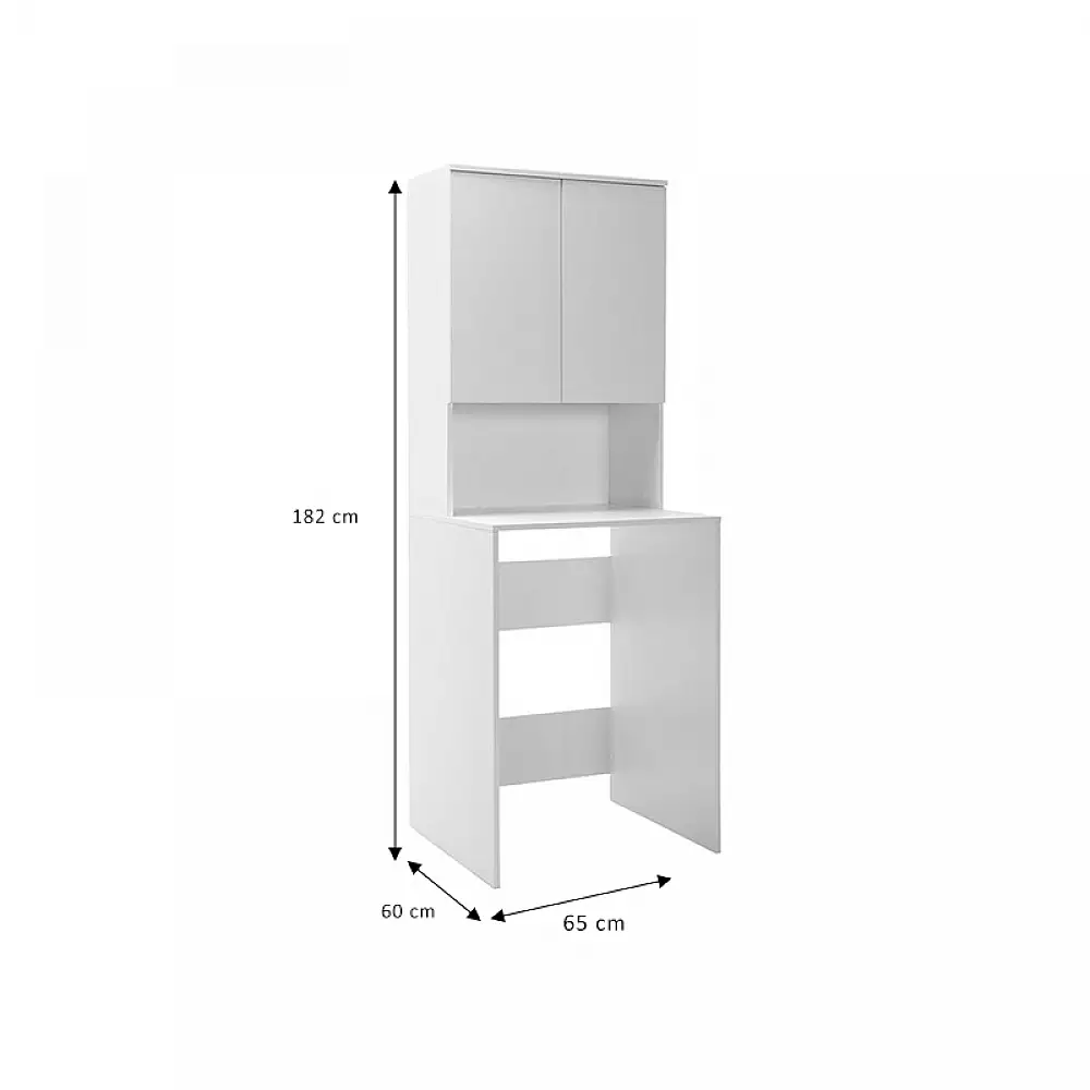 Έπιπλο πλυντηρίου Ryda pakoworld μελαμίνης λευκό 65x60x182εκ