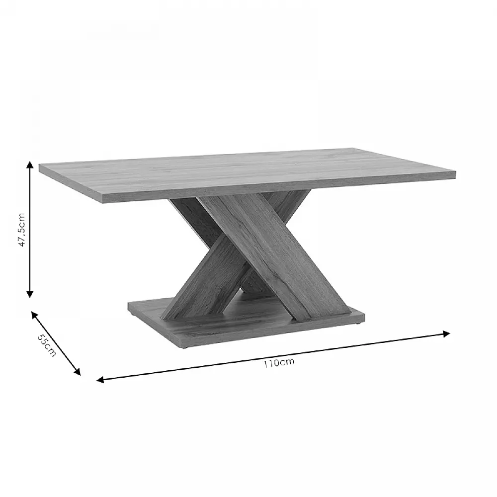 Τραπέζι σαλονιού Solange pakoworld χρώμα sonoma 110x55x47.5εκ Τραπέζι σαλονιού Solange pakoworld χρώμα sonoma 110x55x47.5εκ
