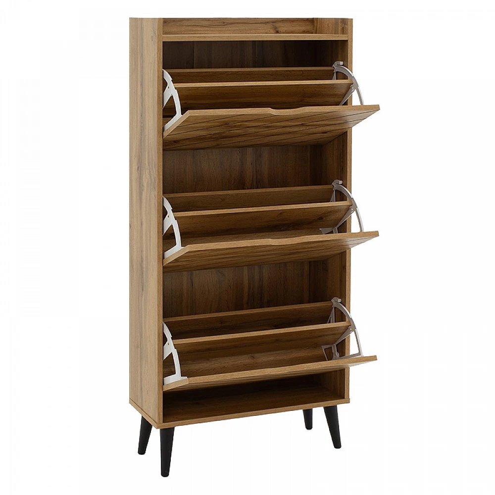 Παπουτσοθήκη Thelma pakoworld 12 ζεύγων sonoma 60x23.8x131.6εκ