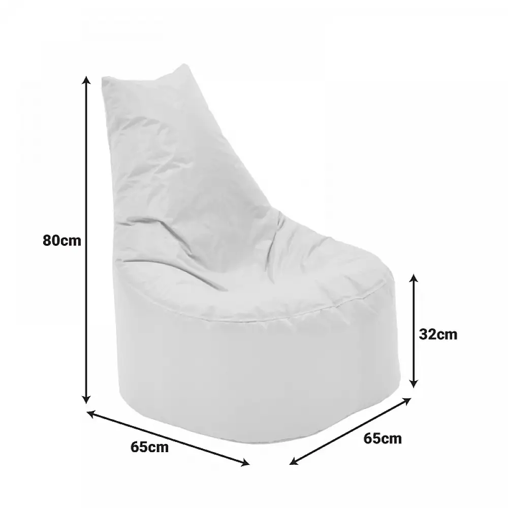 Πουφ πολυθρόνα Norm PRO pakoworld αδιάβροχο μπεζ 65x65x80εκ