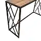 Κονσόλα Ivy pakoworld χρώμα καρυδί-μαύρο 120x35x75εκ