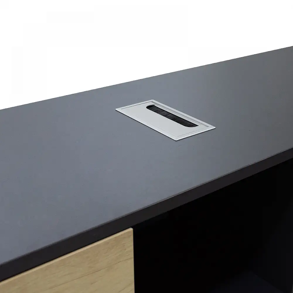 Γραφείο εργασίας επαγγελματικό Lotus pakoworld αναστρέψιμο σε φυσικό-ανθρακί 180x160x75εκ