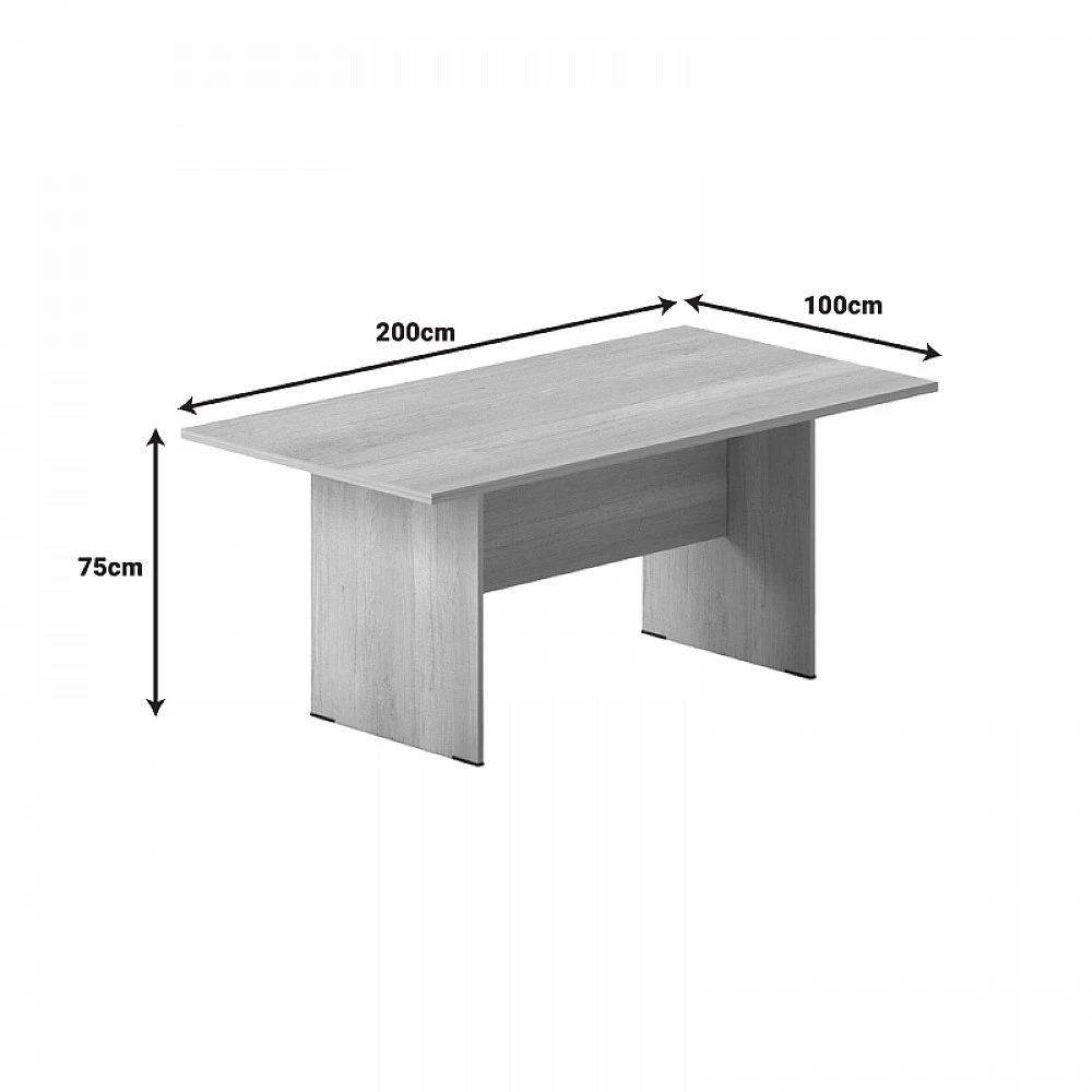 Τραπέζι συνεδριάσεων Amazon pakoworld σε oak απόχρωση 200x100x75εκ Τραπέζι συνεδριάσεων Amazon pakoworld σε oak απόχρωση 200x100x75εκ