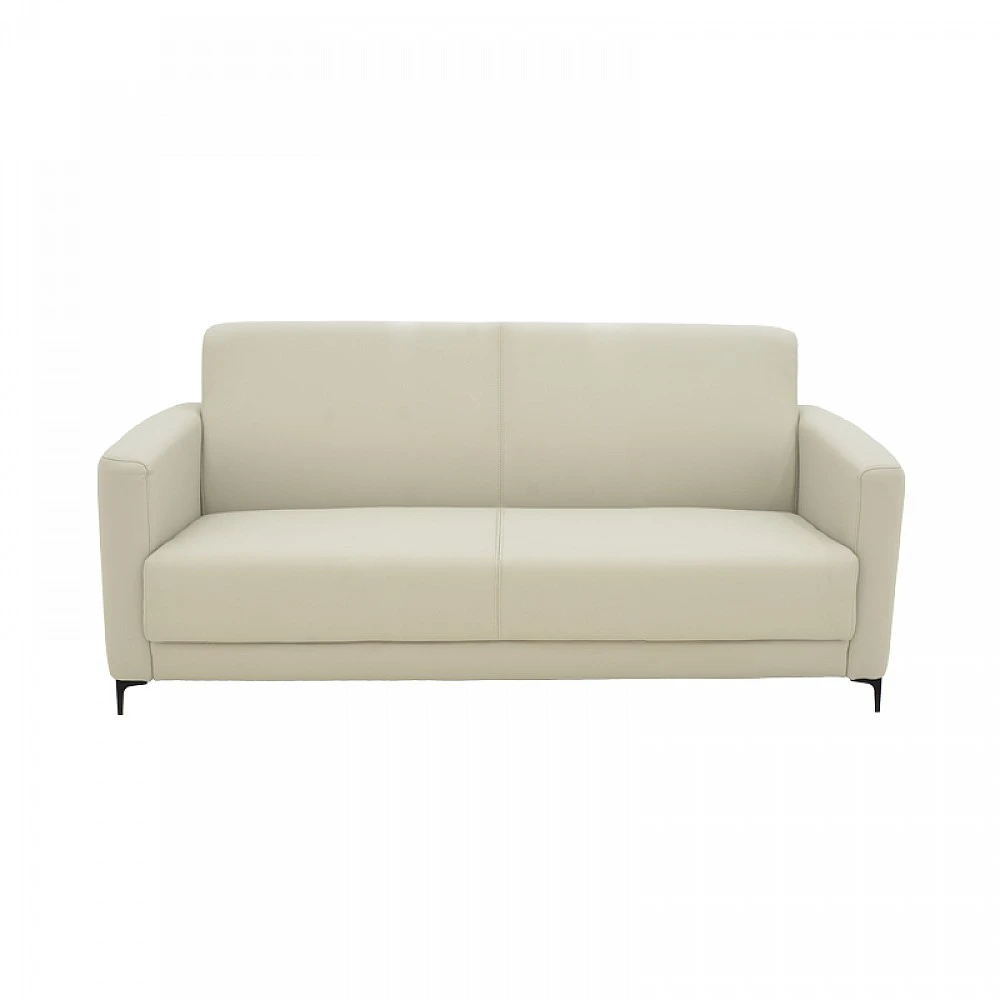 Καναπές τριθέσιος Sidica pakoworld PU σε μπεζ απόχρωση 185x82x81εκ