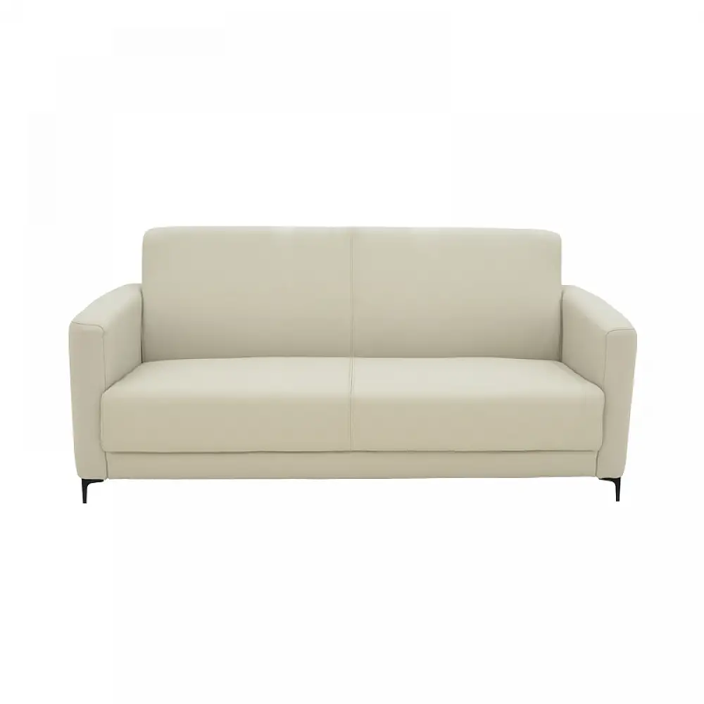 Καναπές διθέσιος Sidica I pakoworld PU σε μπεζ απόχρωση 135x82x81εκ