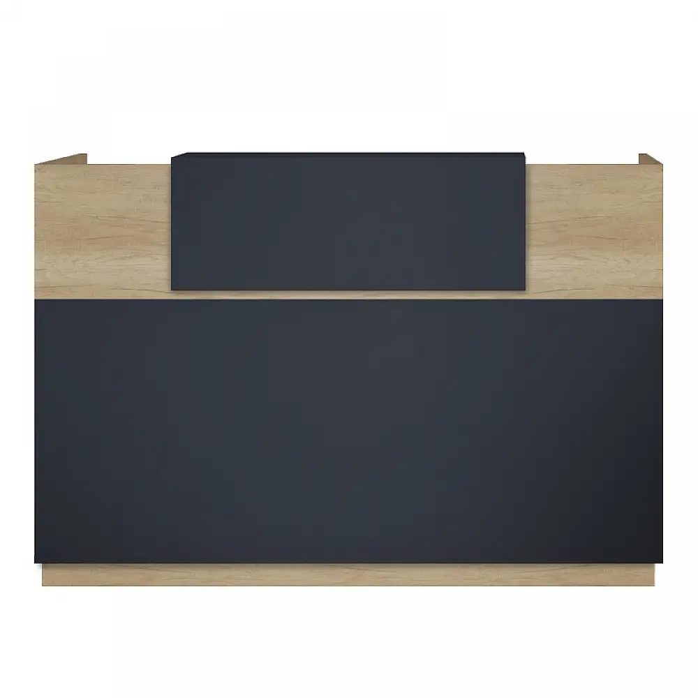 Γραφείο reception Lotus pakoworld σε χρώμα φυσικό - ανθρακί 200x70x110εκ