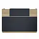 Γραφείο reception Lotus pakoworld σε χρώμα φυσικό - ανθρακί 200x70x110εκ