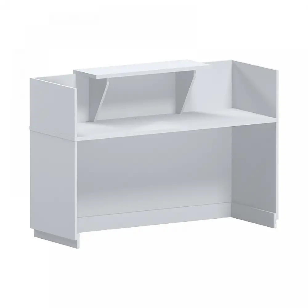 Γραφείο reception Lotus pakoworld σε λευκή απόχρωση 140x70x110εκ