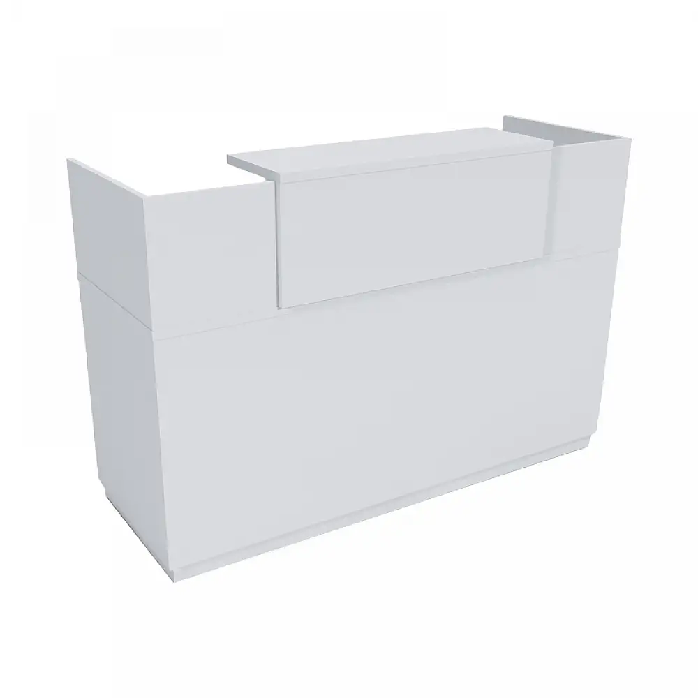 Γραφείο reception Lotus pakoworld σε λευκή απόχρωση 140x70x110εκ