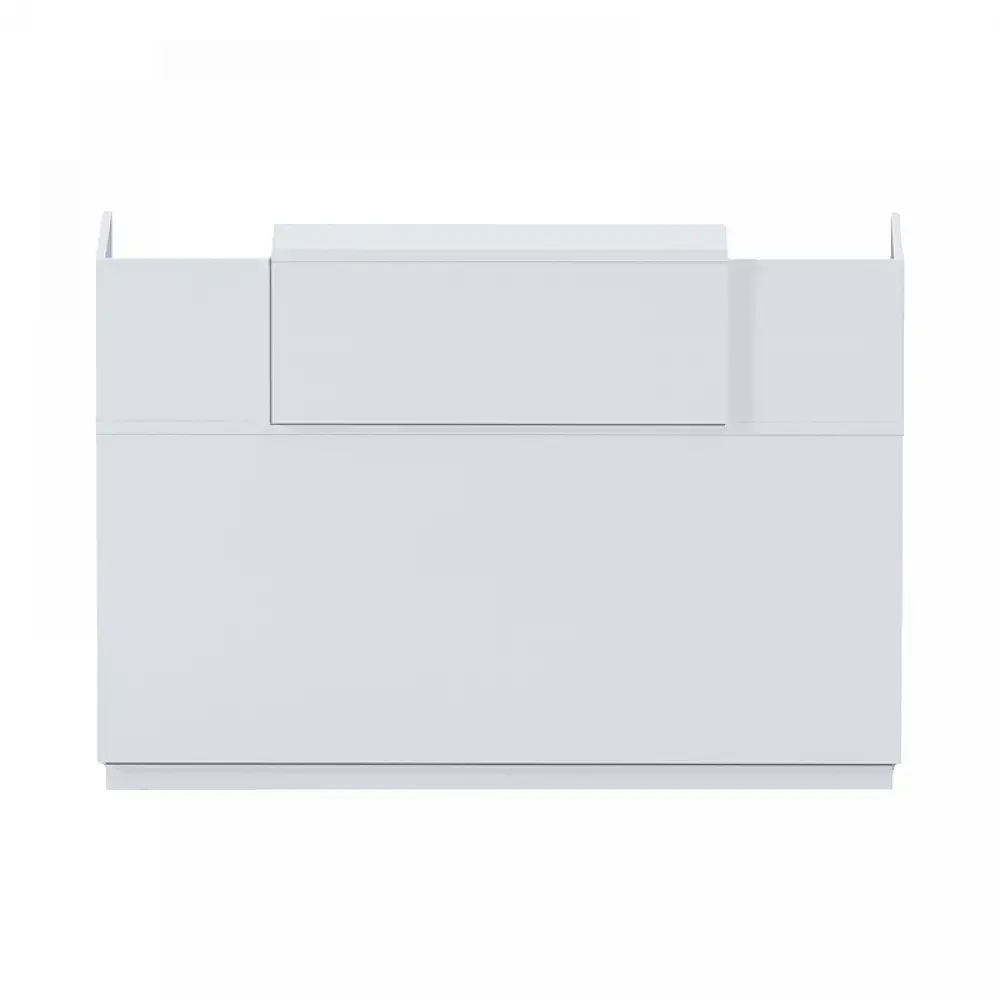 Γραφείο reception Lotus pakoworld σε λευκή απόχρωση 140x70x110εκ