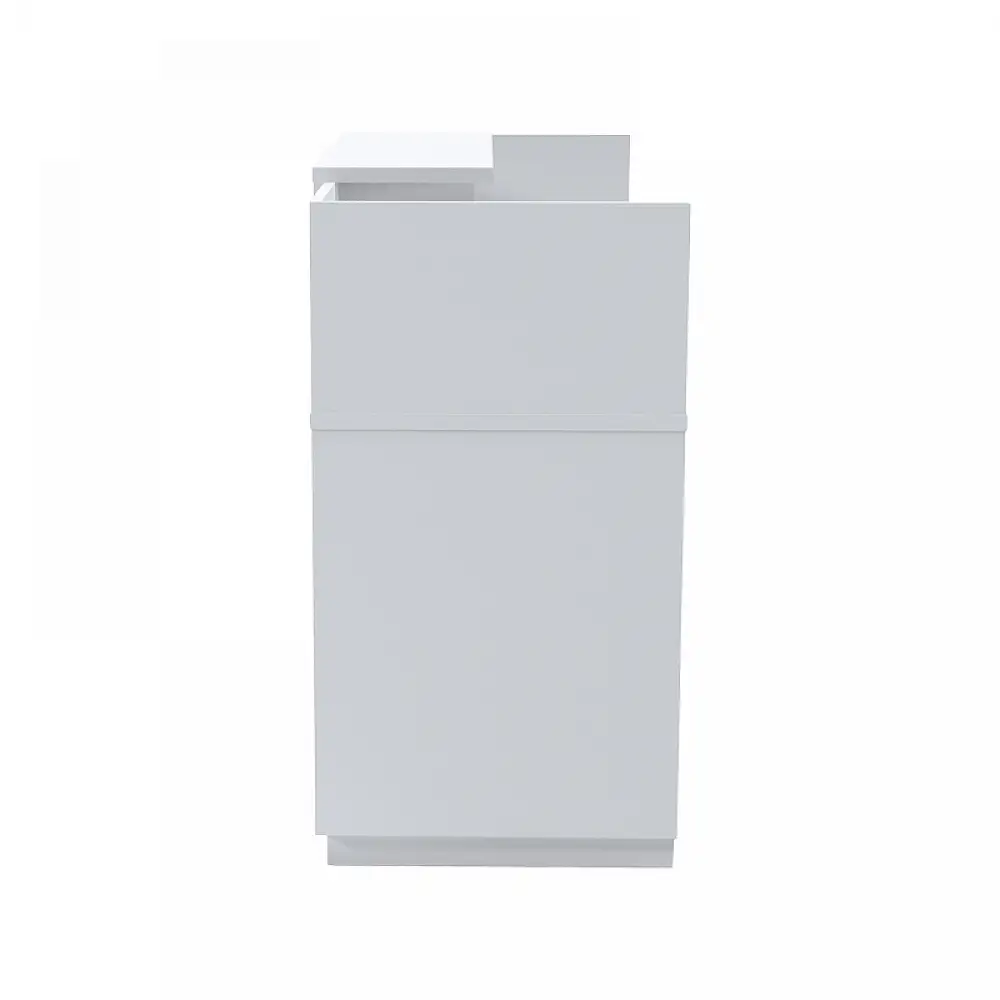 Γραφείο reception Lotus pakoworld σε λευκή απόχρωση 140x70x110εκ