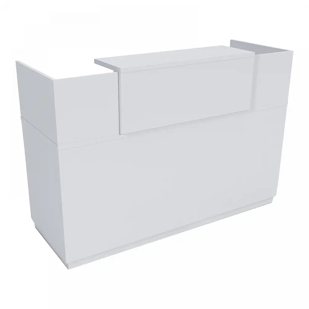 Γραφείο reception Lotus pakoworld σε λευκή απόχρωση 180x70x110εκ