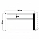 Κονσόλα PWF-0241 pakoworld χρώμα πεύκου-μαύρο 140x35x80εκ