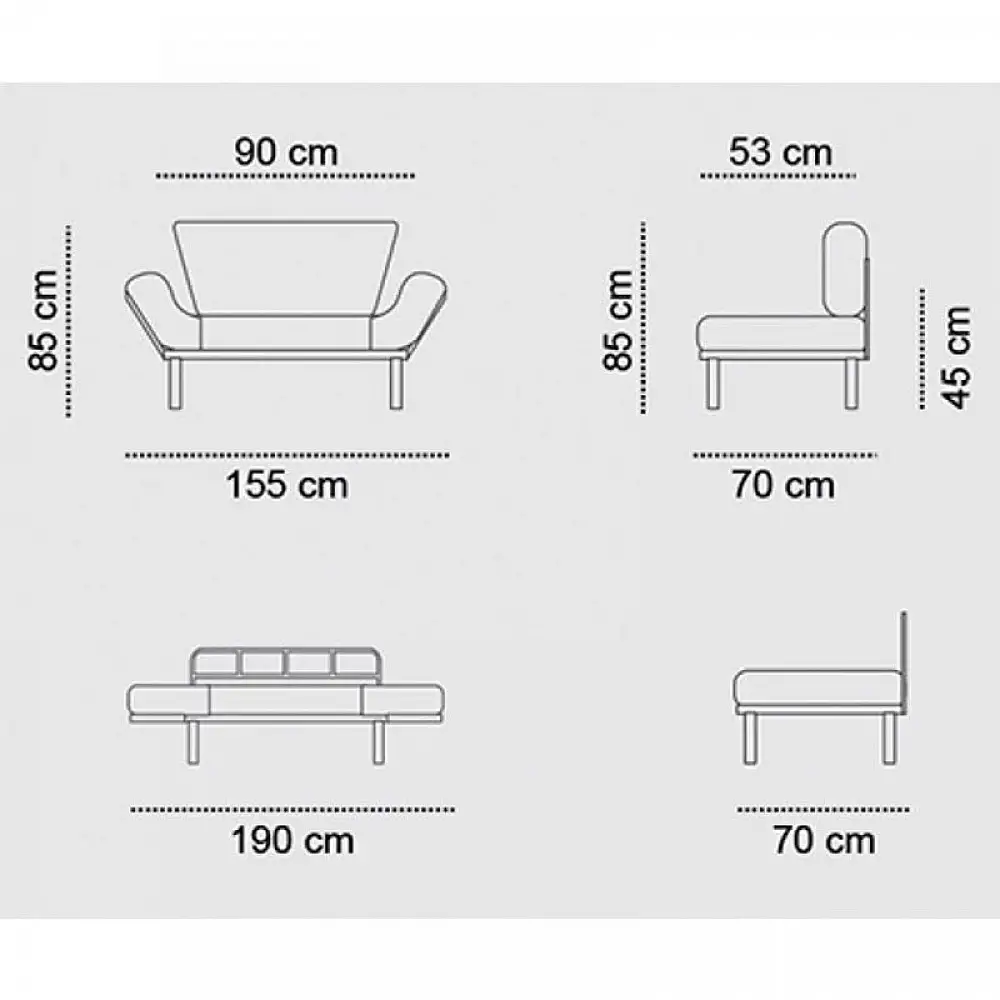Καναπές κρεβάτι PWF-0018 pakoworld 2θέσιος με ύφασμα χρώμα μαύρο 155x73x85cm