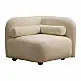 Πολυθρόνα Tranquil pakoworld ύφασμα μπουκλέ κρεμ 90x90x74εκ