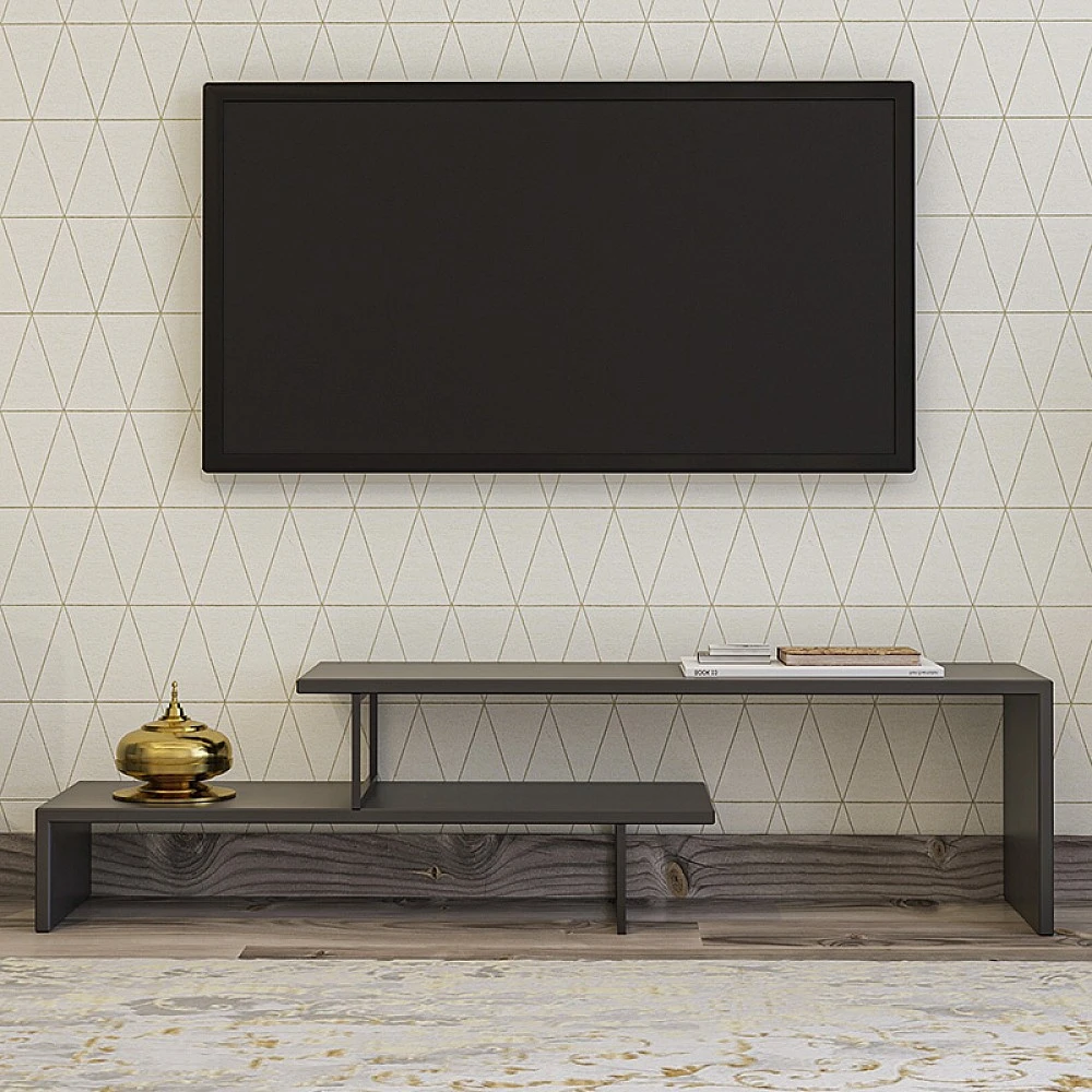 Έπιπλο τηλεόρασης Ferocity pakoworld χρώμα ανθρακί 120x30x45εκ Έπιπλο τηλεόρασης Ferocity pakoworld χρώμα ανθρακί 120x30x45εκ