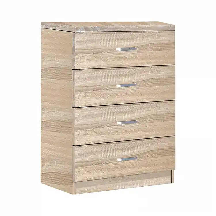 Συρταριέρα Killian pakoworld με 4 συρτάρια sonoma 80x40x80εκ