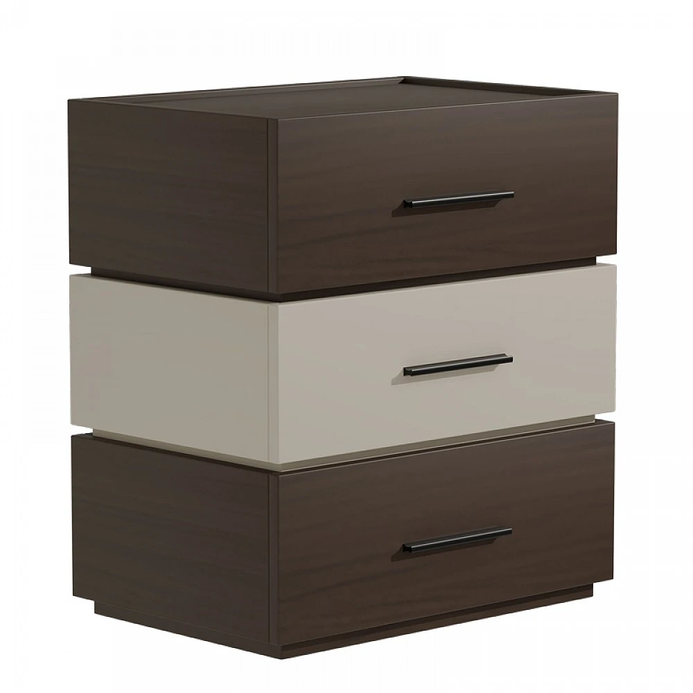 Κομοδίνο Sonlen pakoworld mdf σε καρυδί-μπεζ απόχρωση 60x40x66εκ Κομοδίνο Sonlen pakoworld mdf σε καρυδί-μπεζ απόχρωση 60x40x66εκ