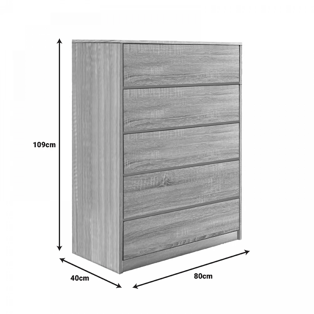Συρταριέρα Kuanger pakoworld mdf σε φυσική απόχρωση 80x40x109εκ Συρταριέρα Kuanger pakoworld mdf σε φυσική απόχρωση 80x40x109εκ
