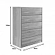 Συρταριέρα Kuanger pakoworld mdf σε φυσική απόχρωση 80x40x109εκ Συρταριέρα Kuanger pakoworld mdf σε φυσική απόχρωση 80x40x109εκ