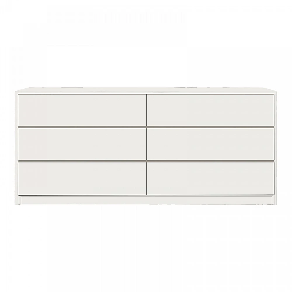 Συρταριέρα Kuanger pakoworld mdf σε λευκή απόχρωση 120x40x70εκ