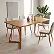 Τραπέζι Pendra pakoworld mdf επιφάνεια με πόδι ξύλο μασίφ σε sonoma απόχρωση 150x80x75εκ