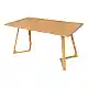 Τραπέζι Pendra pakoworld mdf επιφάνεια με πόδι ξύλο μασίφ σε sonoma απόχρωση 150x80x75εκ