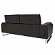Καναπές Shea pakoworld 3θέσιος pu μαύρο-inox 198x80x87εκ Καναπές Shea pakoworld 3θέσιος pu μαύρο-inox 198x80x87εκ