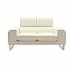 Καναπές Shea pakoworld 2θέσιος PU ivory-inox 158x80x87εκ Καναπές Shea pakoworld 2θέσιος PU ivory-inox 158x80x87εκ