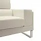 Καναπές Shea pakoworld 2θέσιος PU ivory-inox 158x80x87εκ Καναπές Shea pakoworld 2θέσιος PU ivory-inox 158x80x87εκ