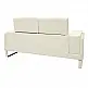 Καναπές Shea pakoworld 2θέσιος PU ivory-inox 158x80x87εκ Καναπές Shea pakoworld 2θέσιος PU ivory-inox 158x80x87εκ