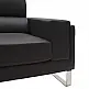 Καναπές Shea pakoworld 2θέσιος pu μαύρο-inox 158x80x87εκ Καναπές Shea pakoworld 2θέσιος pu μαύρο-inox 158x80x87εκ