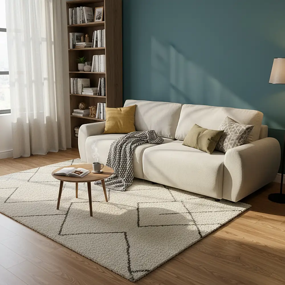 Kαναπές-κρεβάτι τριθέσιος Hungie pakoworld υφασμα μπεζ 250x92x89εκ