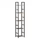 Βιβλιοθήκη Azuel pakoworld φυσικό-μαύρο μέταλλο 29x23.5x144εκ