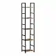 Βιβλιοθήκη Azuel pakoworld φυσικό-μαύρο μέταλλο 29x23.5x144εκ
