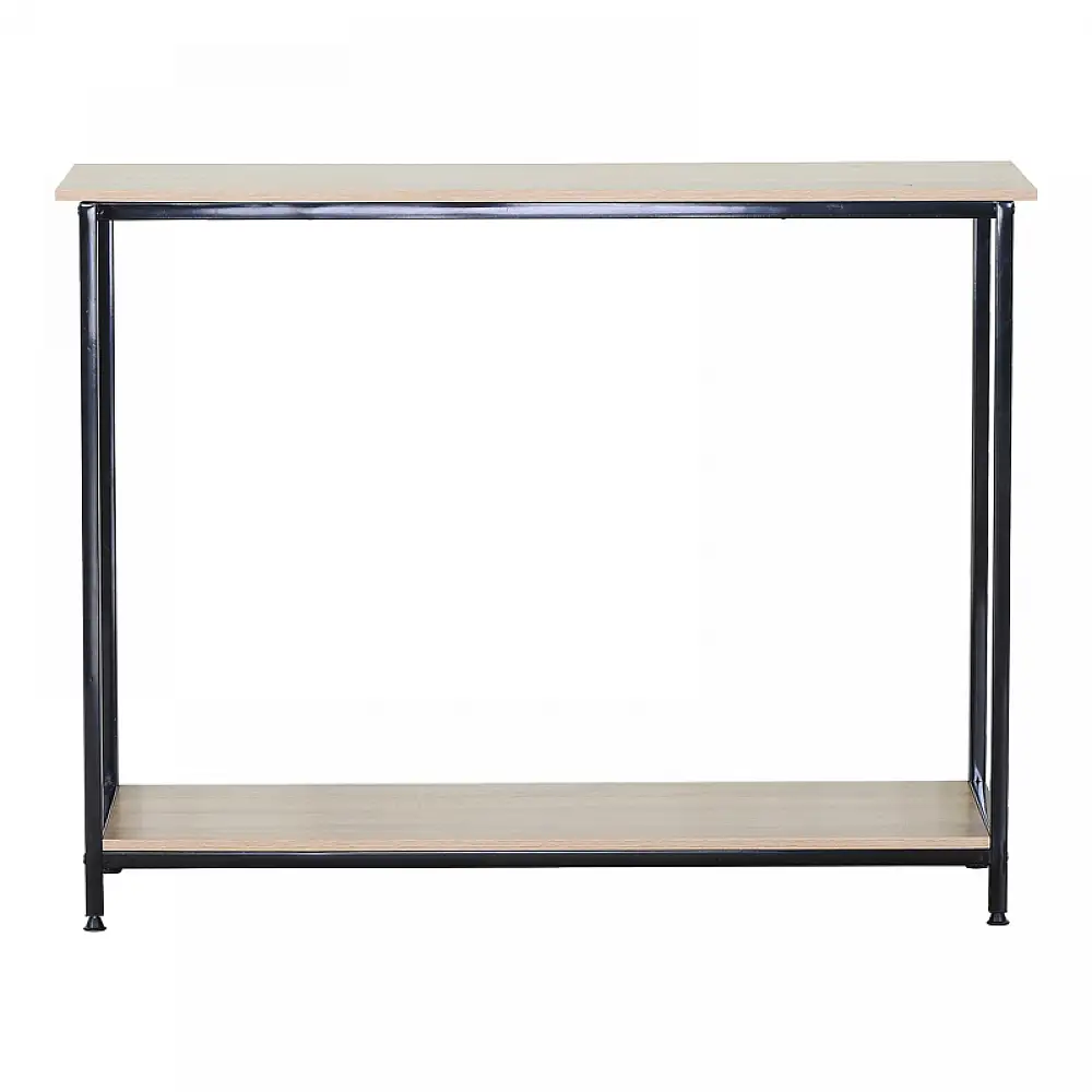 Κονσόλα Shima pakoworld oak- μαύρο μέταλλο 106x35x81εκ