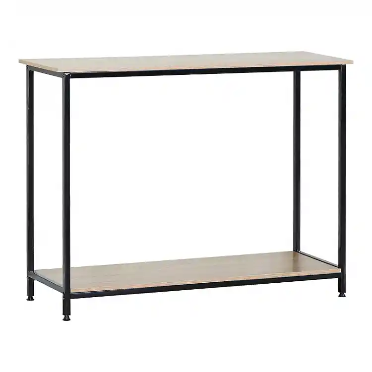 Κονσόλα Shima pakoworld oak- μαύρο μέταλλο 106x35x81εκ