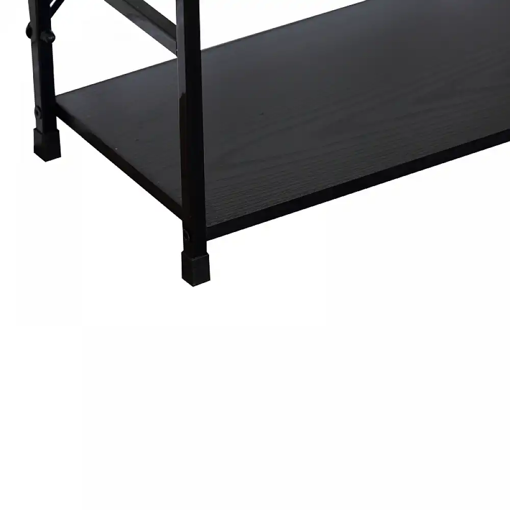 Βιβλιοθήκη-ραφιέρα Manlo pakoworld μαύρο μέταλλο 58.6x23.5x80εκ