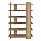 Βιβλιοθήκη Oslo pakoworld sonoma 100x32x146.5εκ