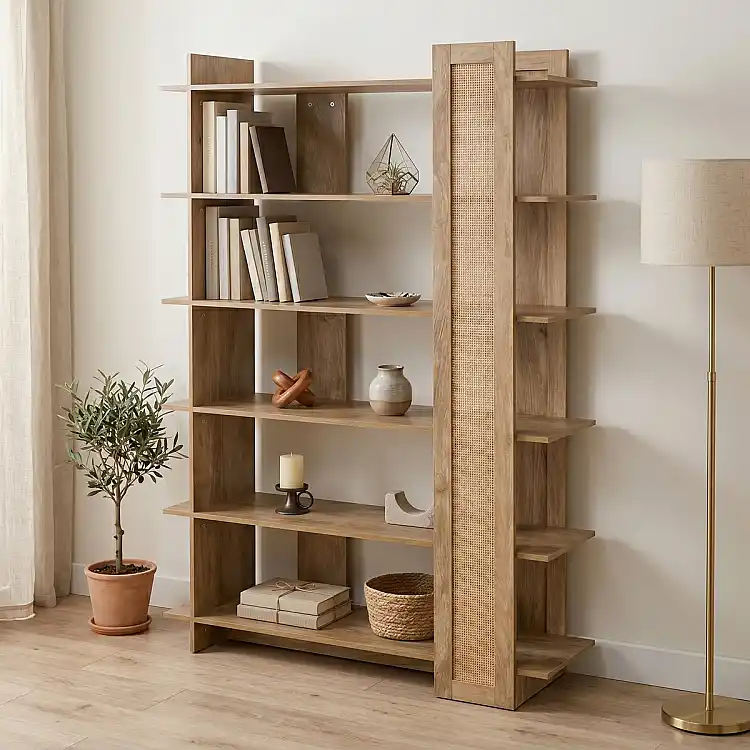 Βιβλιοθήκη Oslo pakoworld sonoma 100x32x146.5εκ