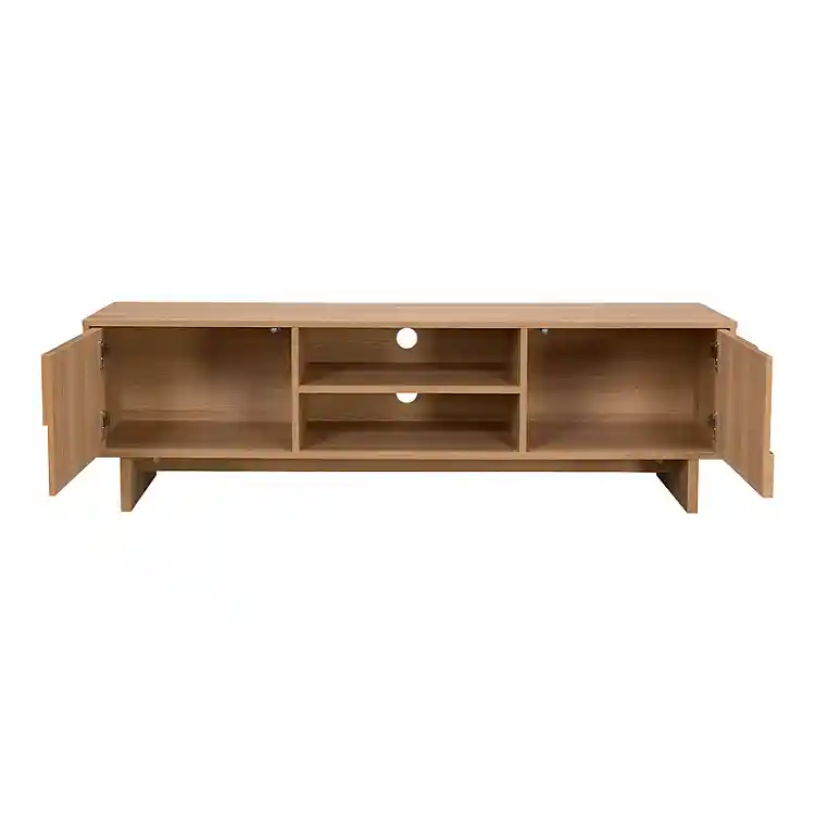 Έπιπλο τηλεόρασης Jenfia pakoworld mdf σε φυσική απόχρωση 150x39x45,5εκ