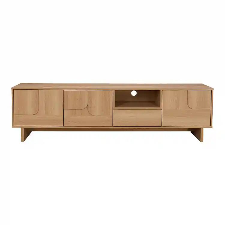 Έπιπλο τηλεόρασης Jenfia pakoworld mdf σε φυσική απόχρωση 180x39x45,5εκ