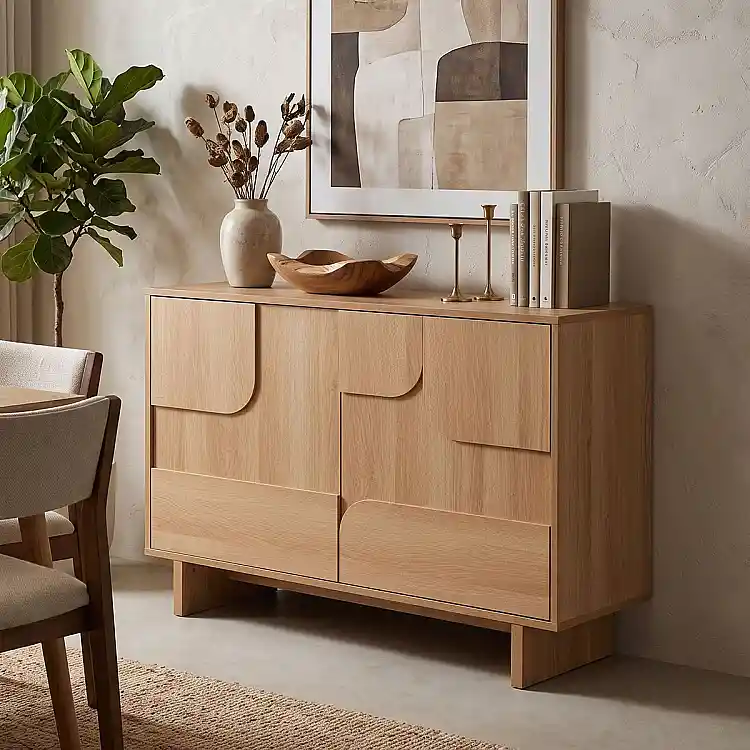 Μπουφές Jenfia pakoworld mdf σε φυσική απόχρωση 101,2x39x75,5εκ