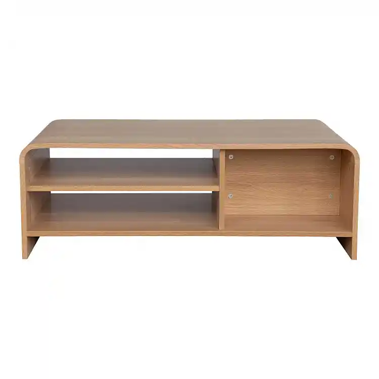 Τραπέζι σαλονιού Kelba pakoworld mdf σε φυσική απόχρωση 100x50x35,5εκ