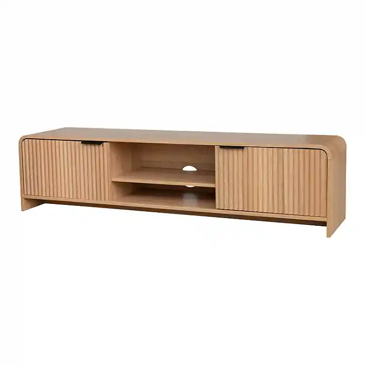 Έπιπλο τηλεόρασης Anfen pakoworld mdf σε φυσική απόχρωση 160x39x40,5εκ