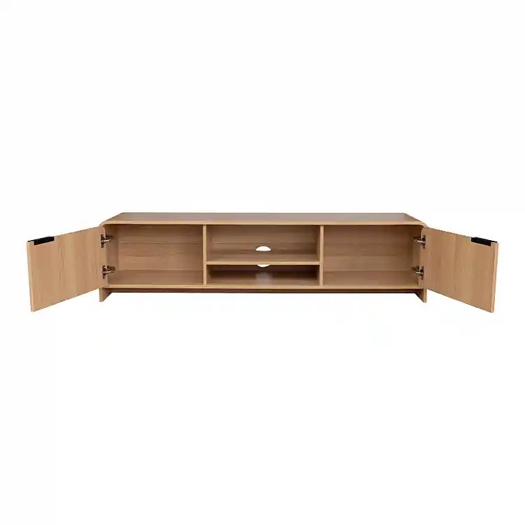 Έπιπλο τηλεόρασης Anfen pakoworld mdf σε φυσική απόχρωση 160x39x40,5εκ