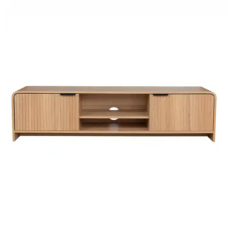 Έπιπλο τηλεόρασης Anfen pakoworld mdf σε φυσική απόχρωση 160x39x40,5εκ
