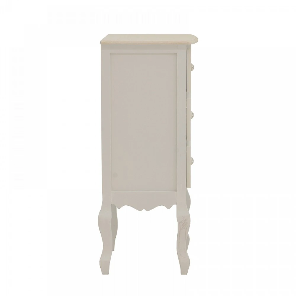 Κομοδίνο Pazlen Inart mdf σε λευκή αντικέ απόχρωση 40x34.5x82εκ Κομοδίνο Pazlen Inart mdf σε λευκή αντικέ απόχρωση 40x34.5x82εκ